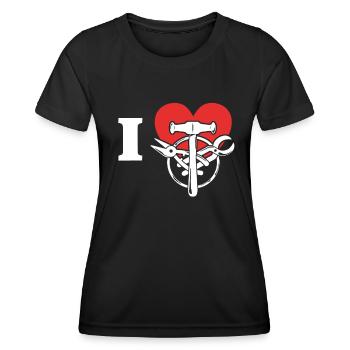 Bauspengler Ich Liebe Spengler Beruf - Frauen Funktions-T-Shirt - Schwarz - Vorne - AI Model Female 172 light (172cm)
