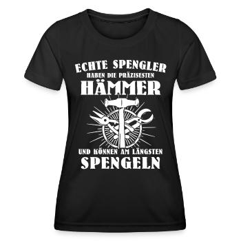 Spengler Spengeln Karosseriespengler - Frauen Funktions-T-Shirt - Schwarz - Vorne - AI Model Female 172 light (172cm)