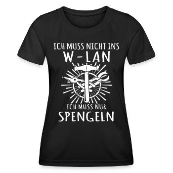 Spengler Spengeln Karosseriespengler - Frauen Funktions-T-Shirt - Schwarz - Vorne - AI Model Female 172 light (172cm)