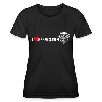 Ich Liebe Spengler Beruf - Frauen Funktions-T-Shirt - Schwarz - Vorne - AI Model Female 172 light (172cm)