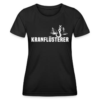Kranführer Kran Kranfahrer - Frauen Funktions-T-Shirt - Schwarz - Vorne - AI Model Female 172 light (172cm)