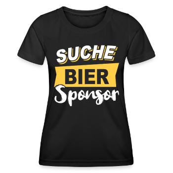 Bier Sponsor Trinksprüche Party - Frauen Funktions-T-Shirt - Schwarz - Vorne - AI Model Female 172 light (172cm)