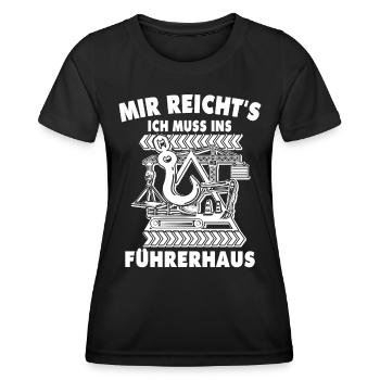 Kranfahrer Kranführer Kran - Frauen Funktions-T-Shirt - Schwarz - Vorne - AI Model Female 172 light (172cm)