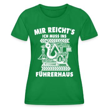 Kranfahrer Kranführer Kran - Frauen Funktions-T-Shirt - Kelly Green - Vorne - AI Model Female 172 dark (172cm)