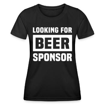 Boire de la bière Boire célébrer Dictons de bière - T-shirt sport Femme - noir - Devant - AI Model Female 172 light (172cm)