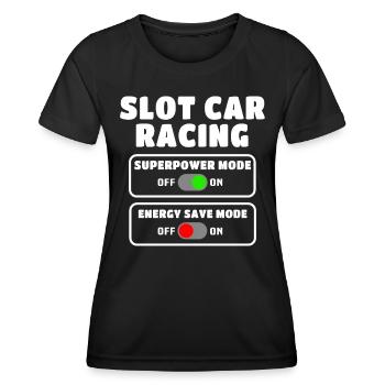 Slot Car Slotracing Slotcar - Frauen Funktions-T-Shirt - Schwarz - Vorne - AI Model Female 172 light (172cm)