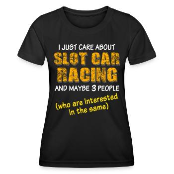 Slot Car Slotracing - Frauen Funktions-T-Shirt - Schwarz - Vorne - AI Model Female 172 light (172cm)