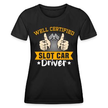 Slot Car Racing - Frauen Funktions-T-Shirt - Schwarz - Vorne - AI Model Female 172 light (172cm)