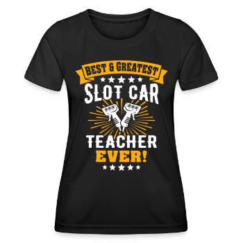 Slot Car Racing - Women's Functional T-Shirt - black - Front - AI Model Female 172 light (172cm)