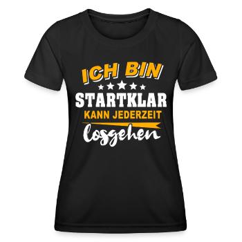 Motivation Kann Losgehen Sprüche - Frauen Funktions-T-Shirt - Schwarz - Vorne - AI Model Female 172 light (172cm)