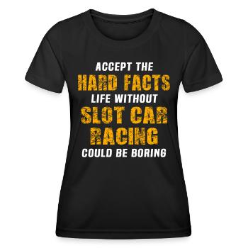 Slot Car Racing Slotrace - Women's Functional T-Shirt - black - Front - AI Model Female 172 light (172cm)