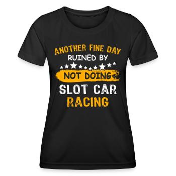 Slot Car Racing Slotrace - Women's Functional T-Shirt - black - Front - AI Model Female 172 light (172cm)