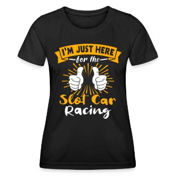 Slot Car Racing Slotrace - Women's Functional T-Shirt - black - Front - AI Model Female 172 light (172cm)