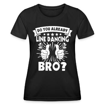 Line Dancing Line Dance - Women's Functional T-Shirt - black - Front - AI Model Female 172 light (172cm)