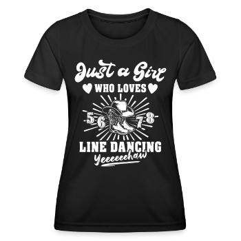 Line Dancing Line Dance - Women's Functional T-Shirt - black - Front - AI Model Female 172 light (172cm)