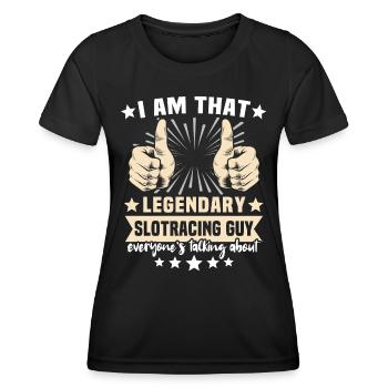 Slot Car Racing Slot Race - Frauen Funktions-T-Shirt - Schwarz - Vorne - AI Model Female 172 light (172cm)