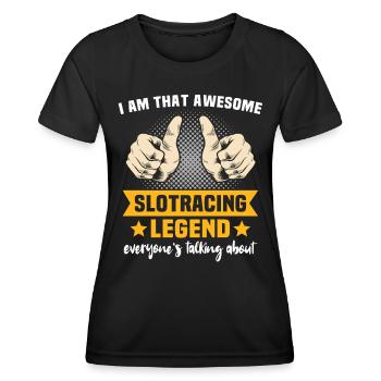 Slot Car Racing Slot Race - Frauen Funktions-T-Shirt - Schwarz - Vorne - AI Model Female 172 light (172cm)