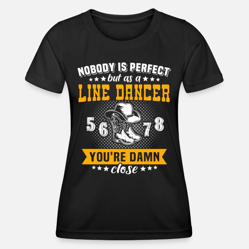 Line Dance Line Dancing - Women's Functional T-Shirt - black