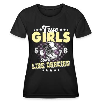 Line Dance Women Line Dancing - Women's Functional T-Shirt - black - Front - AI Model Female 172 light (172cm)