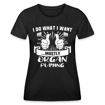 Organist Organ Organ Church Organ - Women's Functional T-Shirt - black - Front - AI Model Female 172 light (172cm)