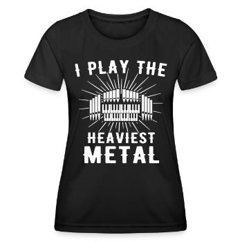 Organist Orgelspieler Orgel - Frauen Funktions-T-Shirt - Schwarz - Vorne - AI Model Female 172 light (172cm)