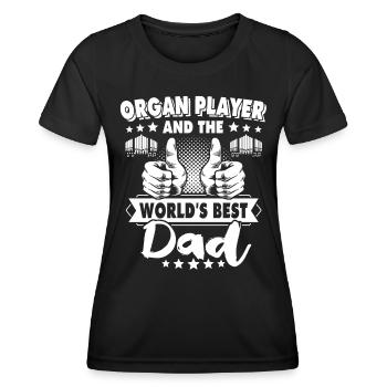 Organist Papa Orgelspieler Vater - Frauen Funktions-T-Shirt - Schwarz - Vorne - AI Model Female 172 light (172cm)