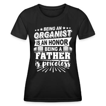 Orgelspieler Papa Organist - Frauen Funktions-T-Shirt - Schwarz - Vorne - AI Model Female 172 light (172cm)