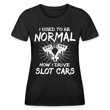 Slot Race Slot Car - Frauen Funktions-T-Shirt - Schwarz - Vorne - AI Model Female 172 light (172cm)