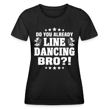 Line Dancing Line Dance - Women's Functional T-Shirt - black - Front - AI Model Female 172 light (172cm)