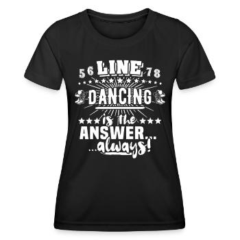 Line Dancing Line Dance - Women's Functional T-Shirt - black - Front - AI Model Female 172 light (172cm)
