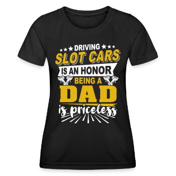 Slot Car Racing Papa Slot Race Dad - T-shirt sport Femme - noir - Devant - AI Model Female 172 light (172cm)