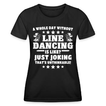 Line Dance Line Dancing - Women's Functional T-Shirt - black - Front - AI Model Female 172 light (172cm)