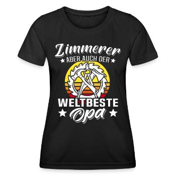 Zimmermann Opa Zimmerer Grossvater - Frauen Funktions-T-Shirt - Schwarz - Vorne - AI Model Female 172 light (172cm)