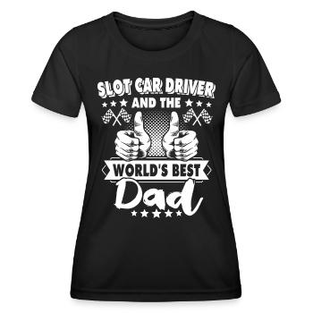 Meilleur papa de voiture de machine à sous - T-shirt sport Femme - noir - Devant - AI Model Female 172 light (172cm)