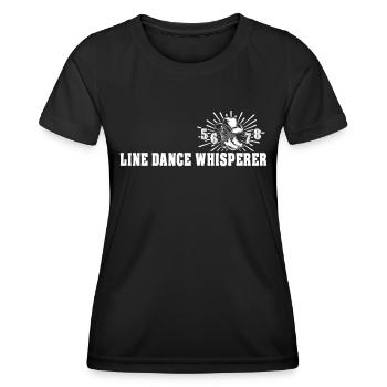 Cadeau de danse en ligne - T-shirt sport Femme - noir - Devant - AI Model Female 172 light (172cm)