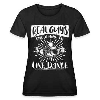 Cadeau de danse en ligne - T-shirt sport Femme - noir - Devant - AI Model Female 172 light (172cm)