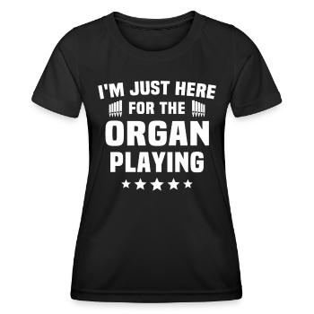 Organist Orgel Spielen - Frauen Funktions-T-Shirt - Schwarz - Vorne - AI Model Female 172 light (172cm)