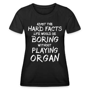 Organist Orgel Spielen - Frauen Funktions-T-Shirt - Schwarz - Vorne - AI Model Female 172 light (172cm)