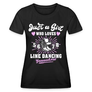 Fille de danse en ligne - T-shirt sport Femme - noir - Devant - AI Model Female 172 light (172cm)