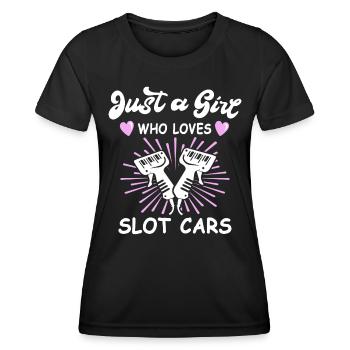 Slot Car Racing Slot Race - Frauen Funktions-T-Shirt - Schwarz - Vorne - AI Model Female 172 light (172cm)