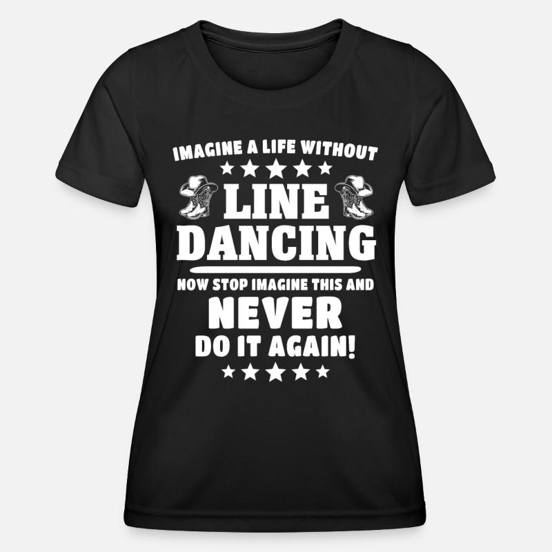 Line Dancing Line Dance - Women's Functional T-Shirt - black