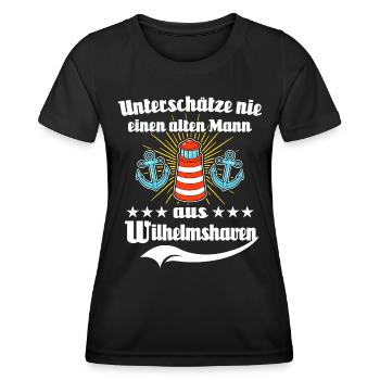 Lustige Wilhelmshaven Sprüche - Frauen Funktions-T-Shirt - Schwarz - Vorne - AI Model Female 172 light (172cm)