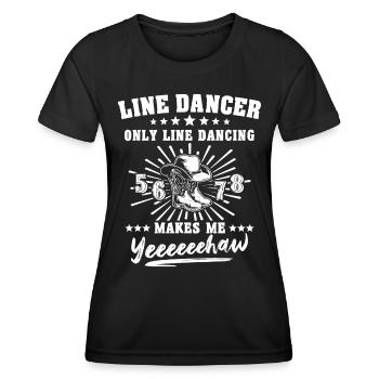 Line Dancing Line Dancer - Frauen Funktions-T-Shirt - Schwarz - Vorne - AI Model Female 172 light (172cm)