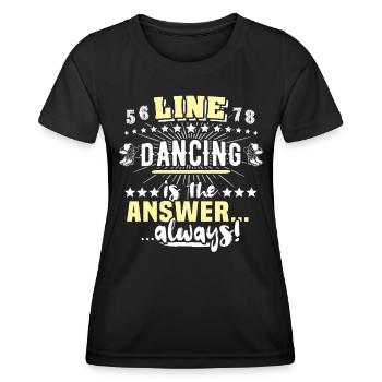 Dictons de danse en ligne - T-shirt sport Femme - noir - Devant - AI Model Female 172 light (172cm)