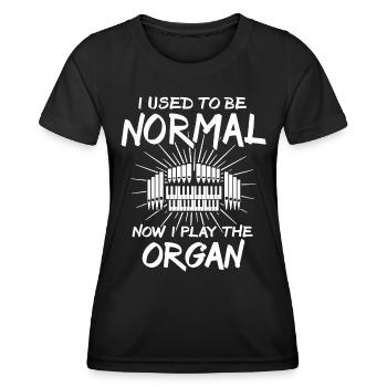 Orgelspieler Organist - Frauen Funktions-T-Shirt - Schwarz - Vorne - AI Model Female 172 light (172cm)