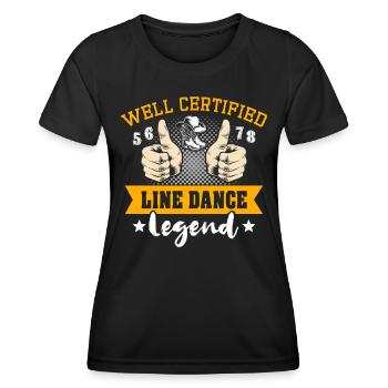 Line Dance Legend Line Dancing - Women's Functional T-Shirt - black - Front - AI Model Female 172 light (172cm)