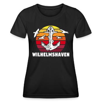 Wilhelmshaven Motiv Wilhelmshavener - Frauen Funktions-T-Shirt - Schwarz - Vorne - AI Model Female 172 light (172cm)