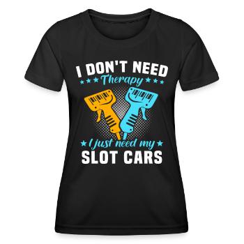Slot Car Racing Slotrace - Women's Functional T-Shirt - black - Front - AI Model Female 172 light (172cm)