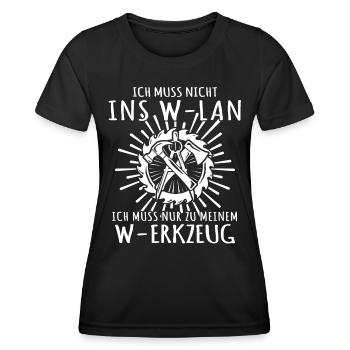 Zimmermann Zimmerer - Frauen Funktions-T-Shirt - Schwarz - Vorne - AI Model Female 172 light (172cm)