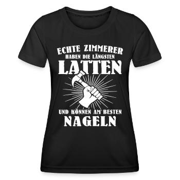 Zimmermann Zimmerer - Frauen Funktions-T-Shirt - Schwarz - Vorne - AI Model Female 172 light (172cm)
